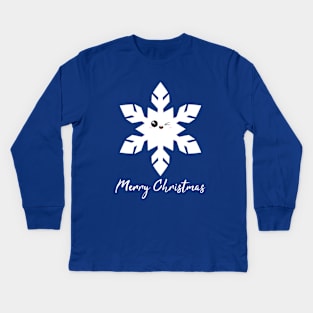 Winky Snowflake Kids Long Sleeve T-Shirt